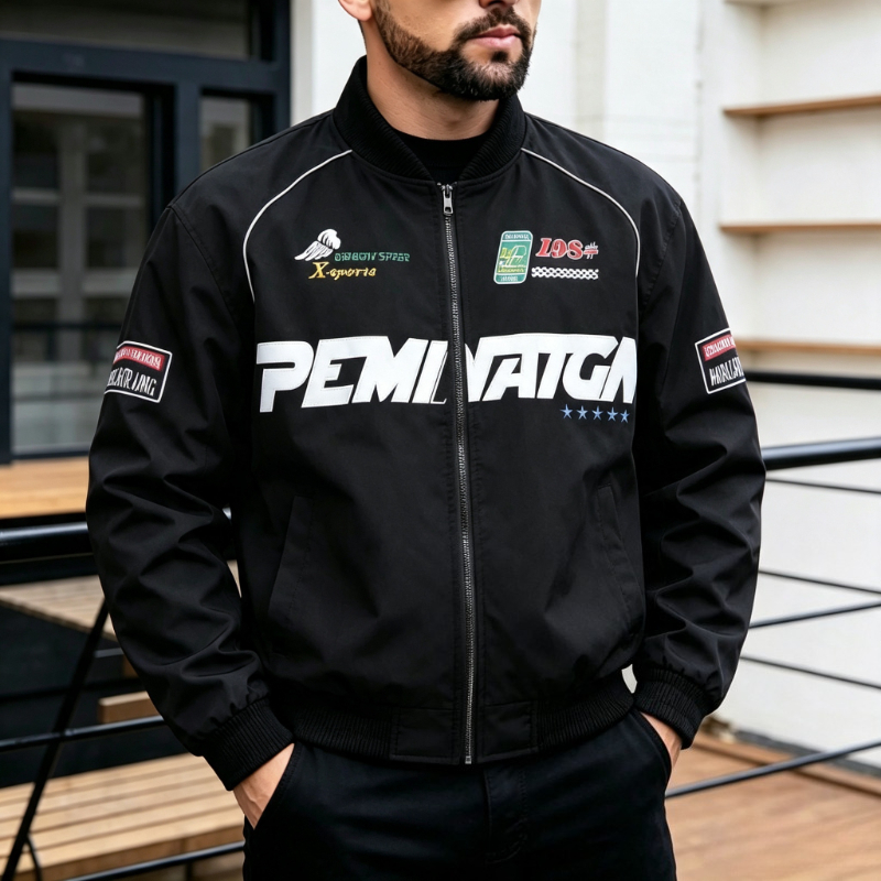 Varsity Jacket Letterman - Jaket Varsity Pria Baru dengan Bordir