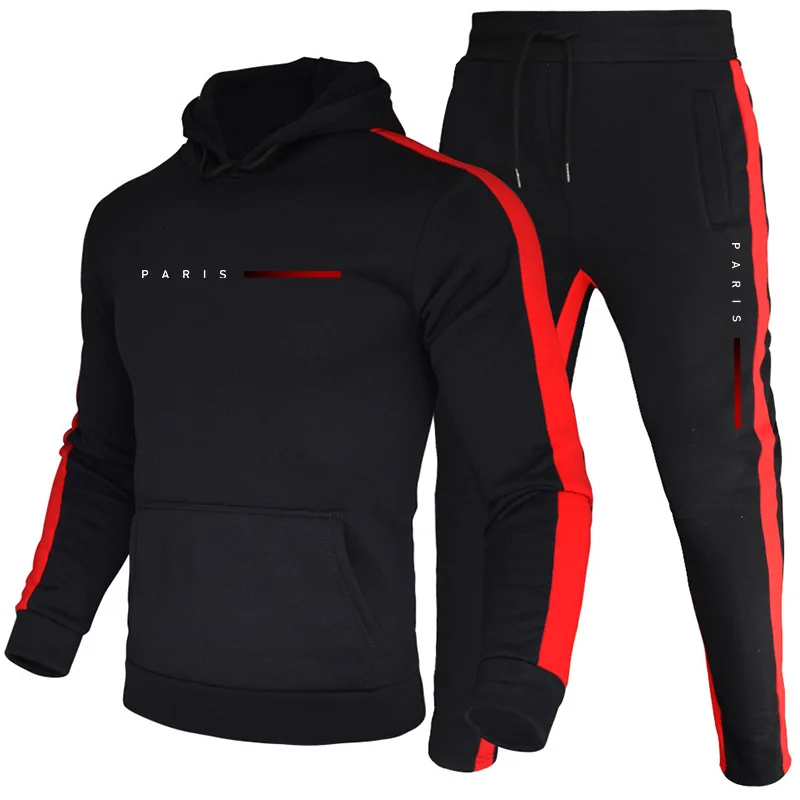 Paris Fashion Men - Set Hoodie Pria Gaya Paris, Santai