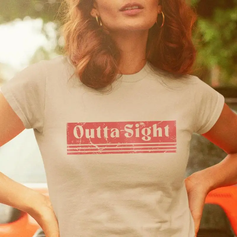 Men'S Fashion 70S - Kaos Outta Sight 70-an Retro Vintage
