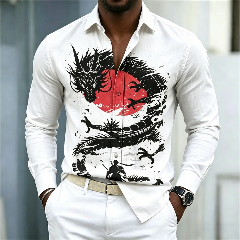 Mens Fashion Wear - Kemeja Pria Terbaru 2026 Putih Hitam