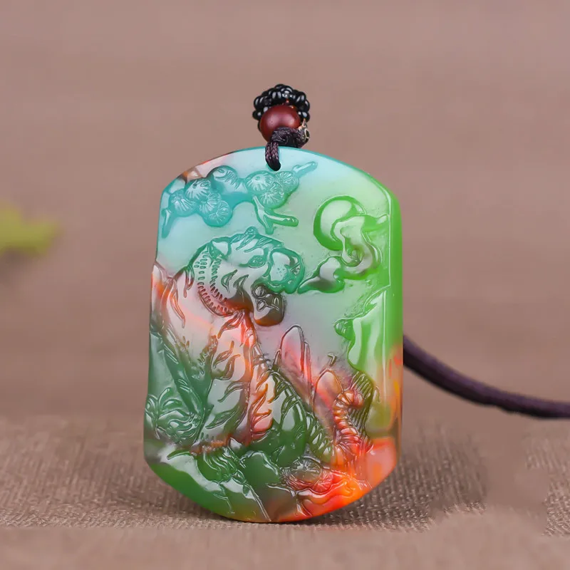 Men'S Fashion Necklaces - Cina Warna Alami Batu Giok Macan