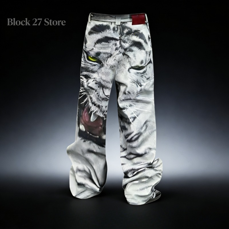 Men'S Fashion With Baggy Jeans - Celana Jeans Pria Harajuku American Streetwear