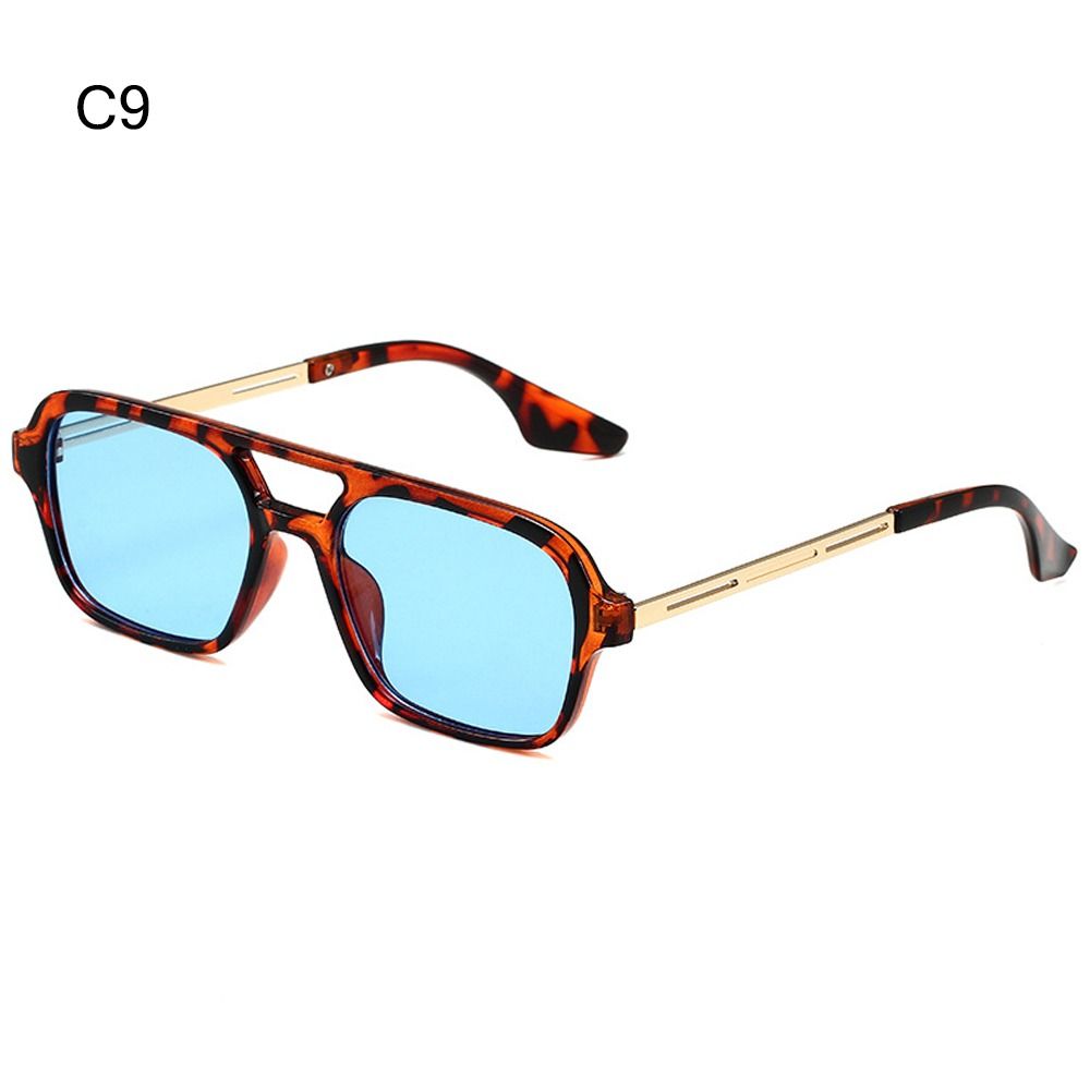 Men'S Fashion 70S - Kacamata Hitam Persegi Perlindungan UV400 Fashion