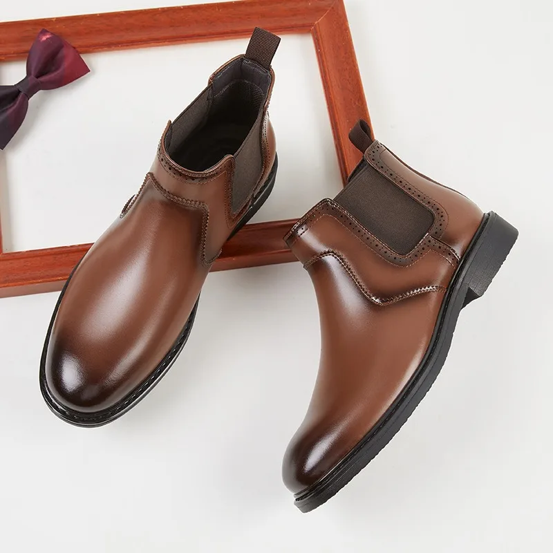 Men Fashion Vintage - Sepatu Oxford Kulit Pria Vintage Mewah