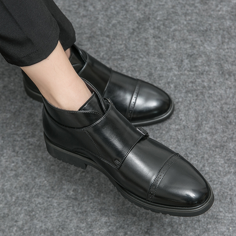 Mens Fashion Autumn 2025 - Sepatu bot kulit tinggi berujung runcing