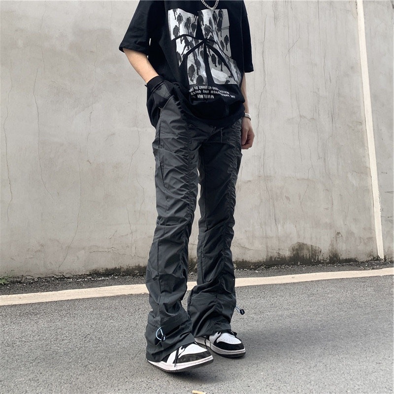 Mens Fashion Cargo Pants - Celana Unisex High Street Model Flare