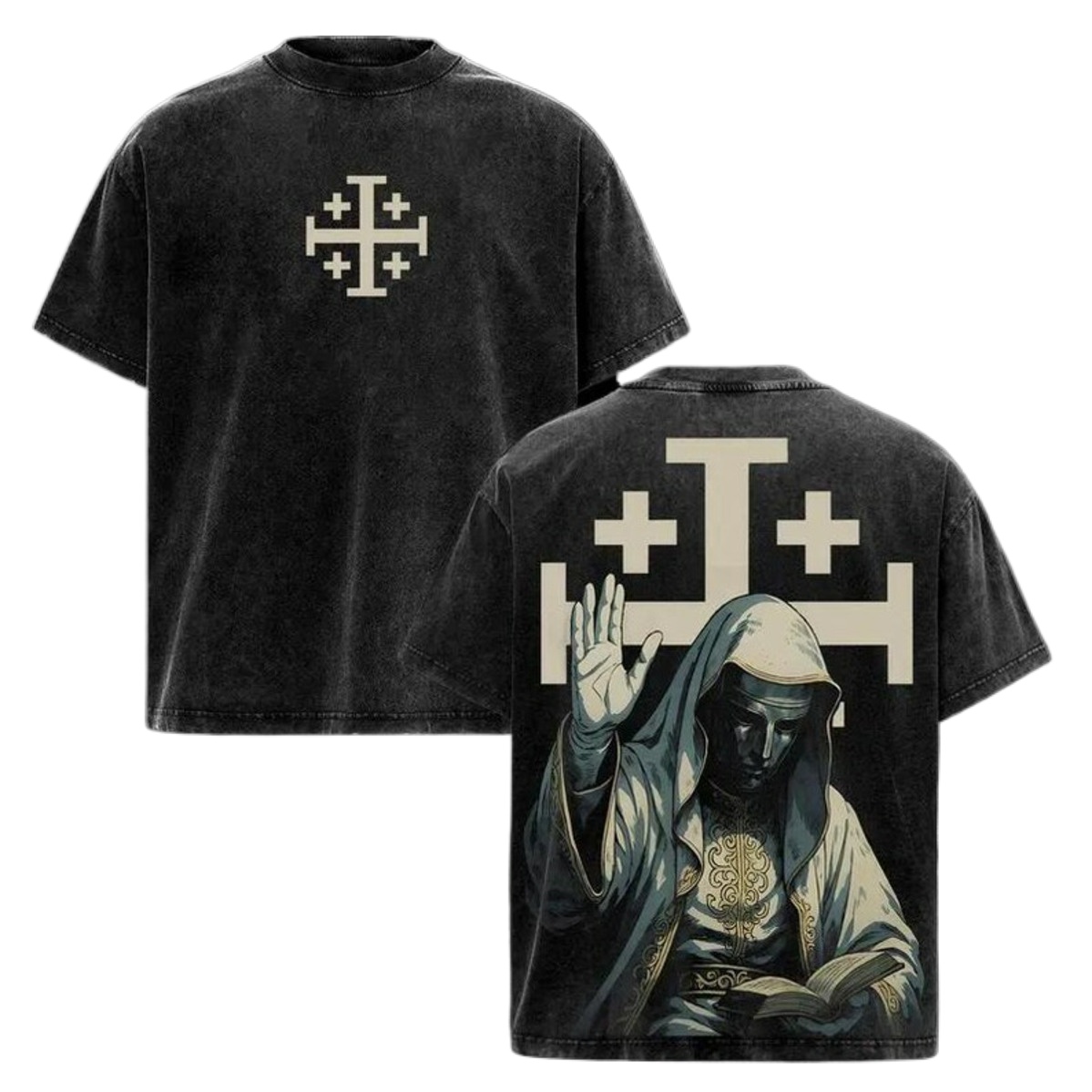 Men'S Fashion History - Kaos Grafis Vintage Pemimpin Tentara Salib