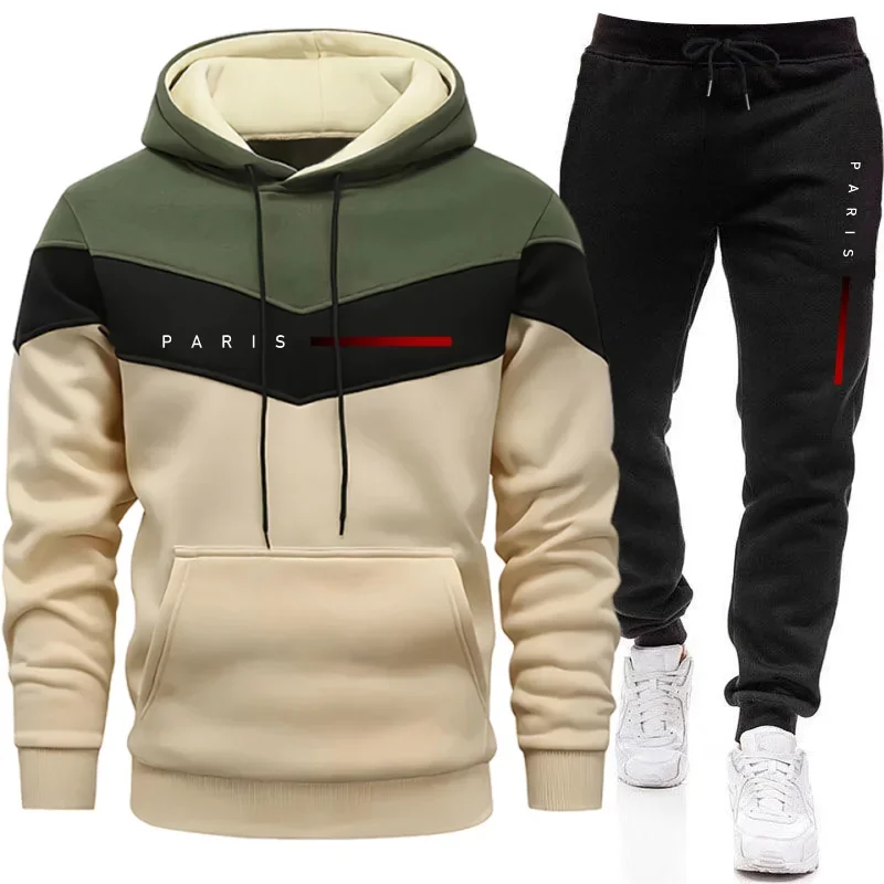 Paris Fashion Men - Setelan Hoodie Pria Paris Fashion untuk