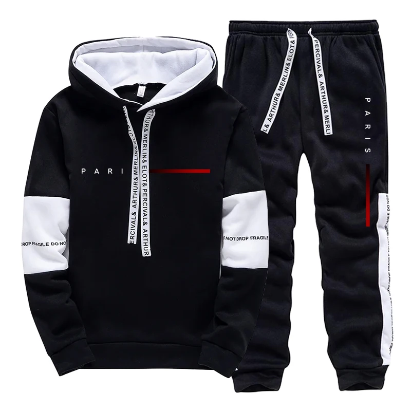 Paris Fashion Men - Set Hoodie dan Celana Olahraga Pria