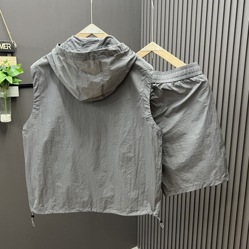 2 buah set celana pendek rompi - Mens Fashion Suits ulasan dan harga