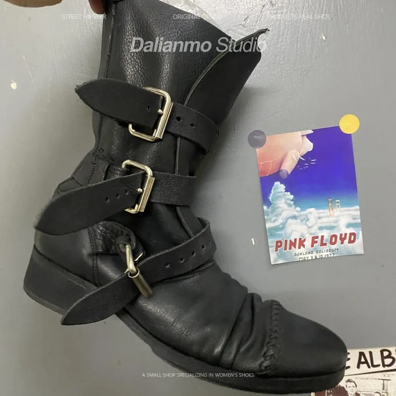 Sepatu Bot Kulit Asli Pria Mod - Men Fashion Vintage ulasan dan harga