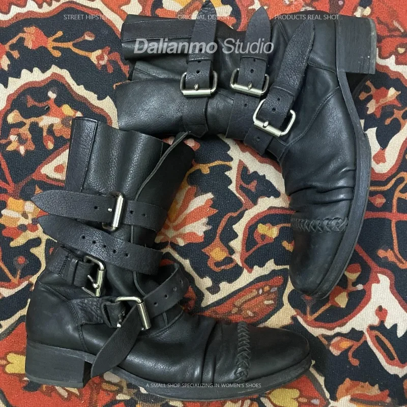 Sepatu Bot Kulit Asli Pria Mod - Men Fashion Vintage ulasan dan harga