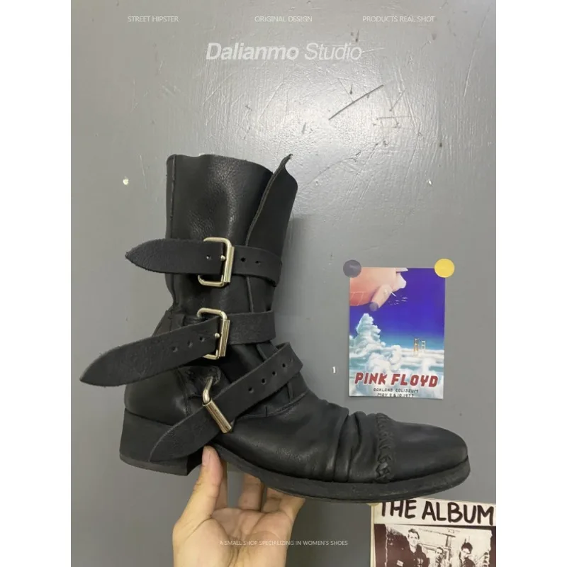 Sepatu Bot Kulit Asli Pria Mod - Men Fashion Vintage ulasan dan harga