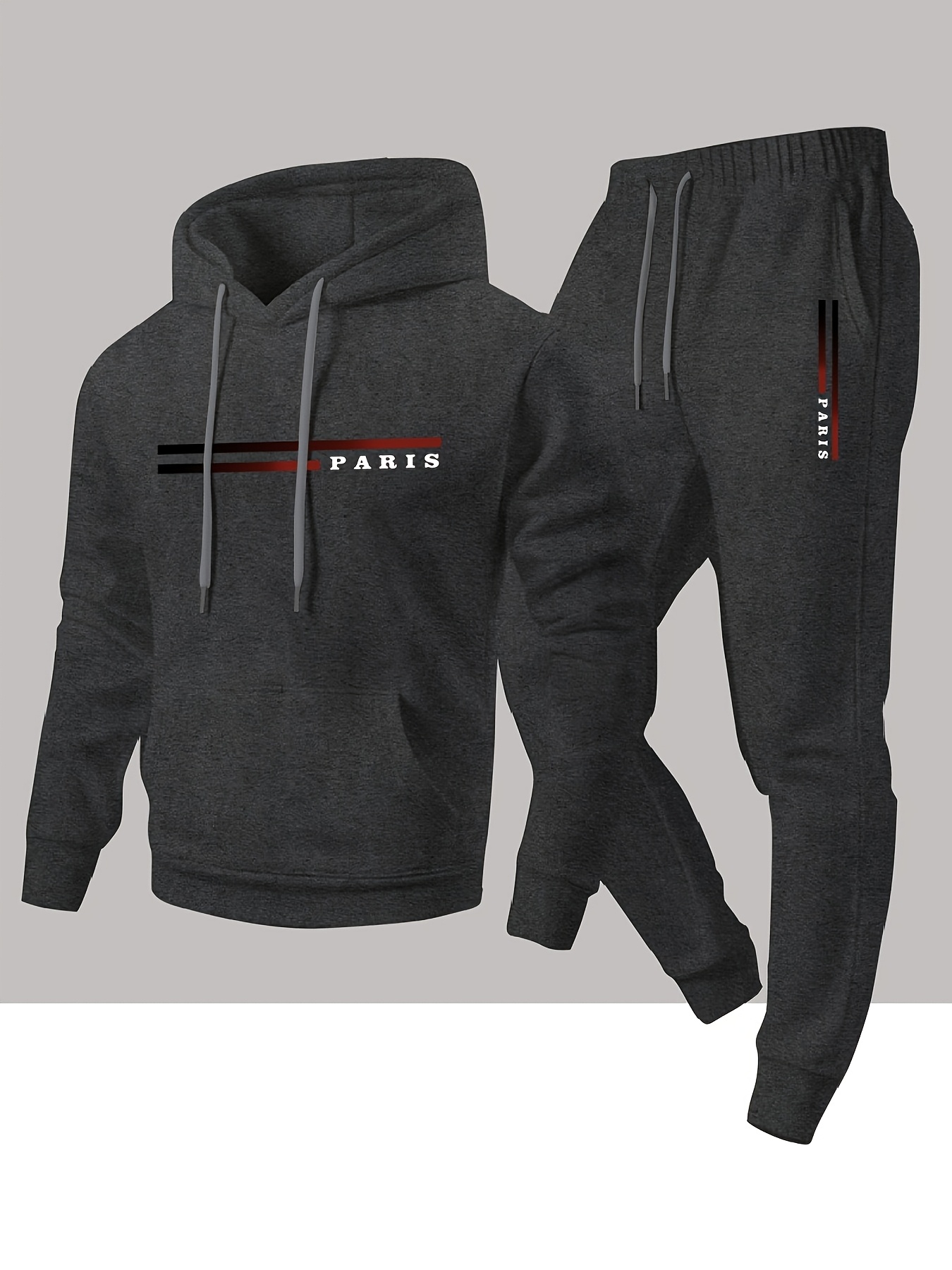 Sweatshirt dan celana hoodie p - Paris Fashion Men ulasan dan harga