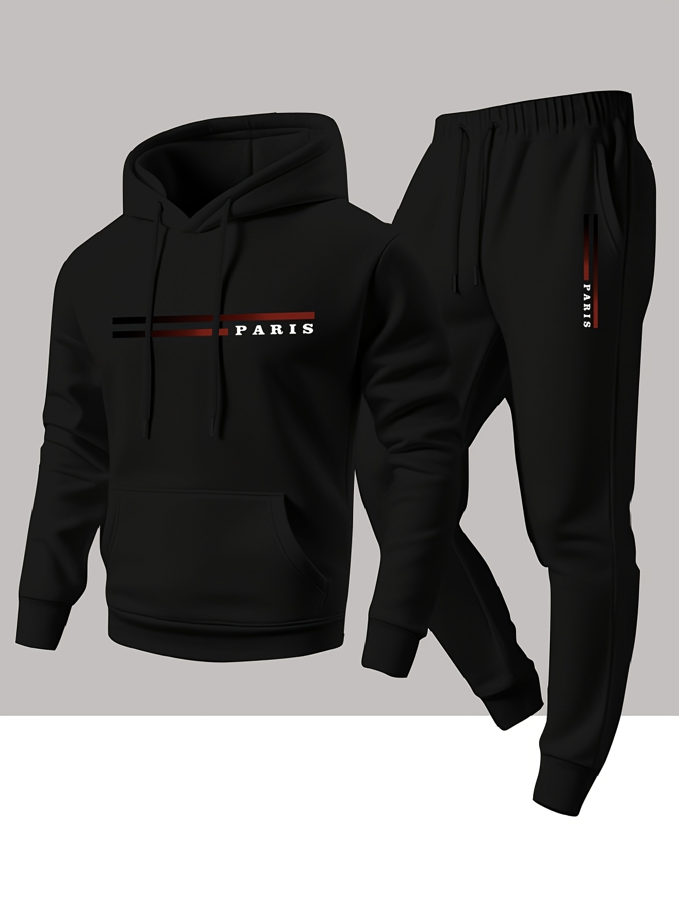 Sweatshirt dan celana hoodie p - Paris Fashion Men ulasan dan harga