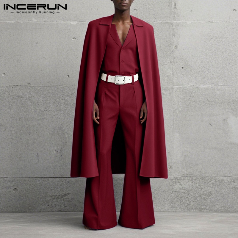 INCERUN Setelan Pria Warna Sol - Mens Fashion Suits ulasan dan harga