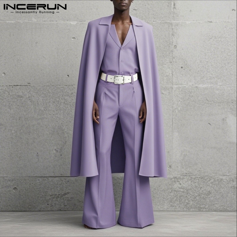 INCERUN Setelan Pria Warna Sol - Mens Fashion Suits ulasan dan harga