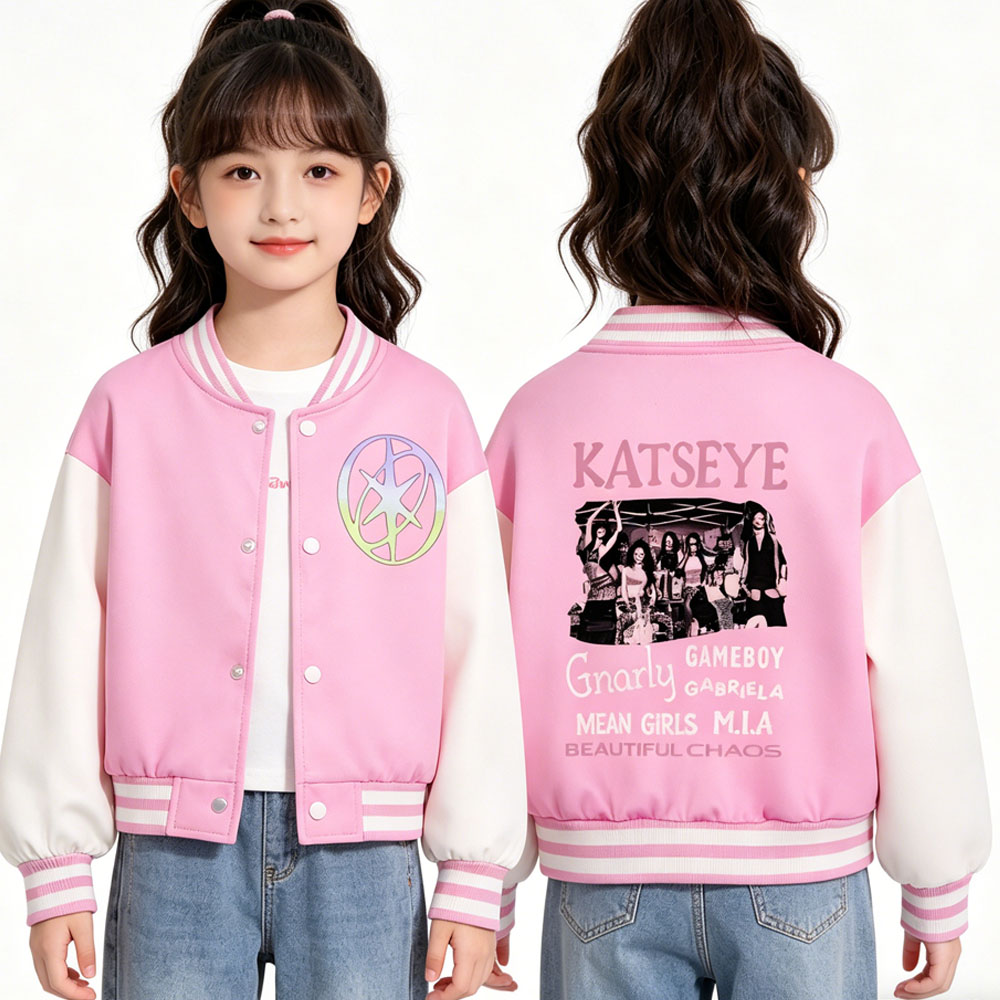 KATSEYE Jaket Bisbol Pendek An - Varsity Jacket Letterman ulasan dan harga