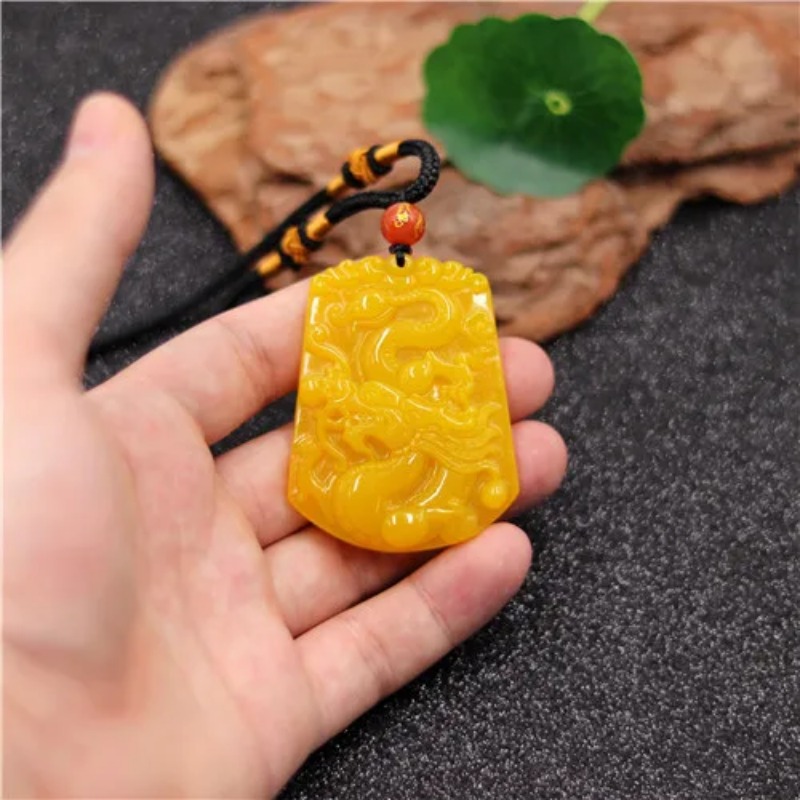 Grosir Kuning Giok Naga Giok L - Men'S Fashion Necklaces ulasan dan harga