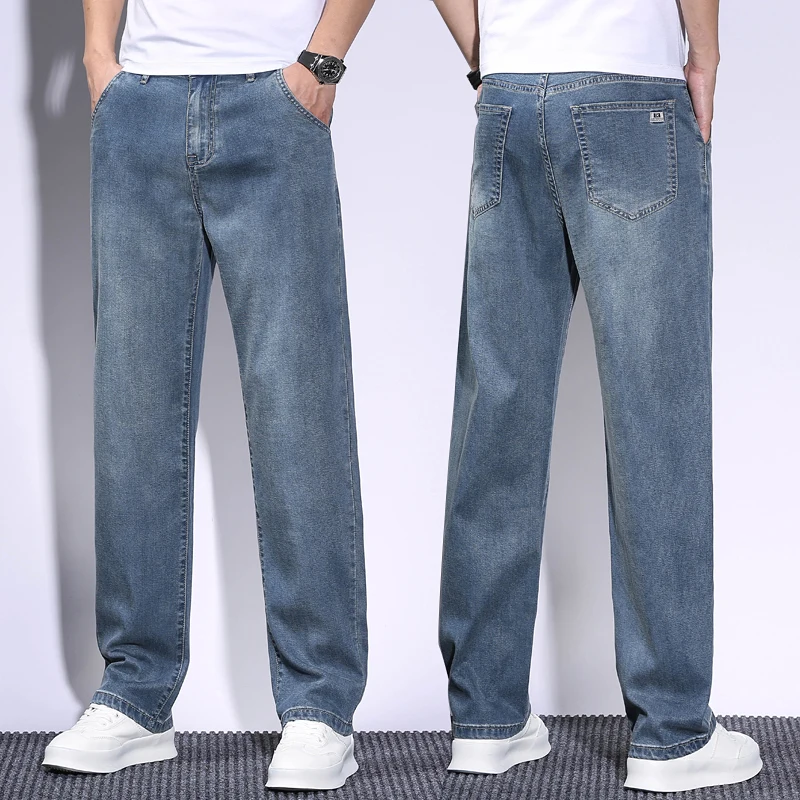 Lyocell celana jins lurus untu - Men'S Fashion With Baggy Jeans ulasan dan harga