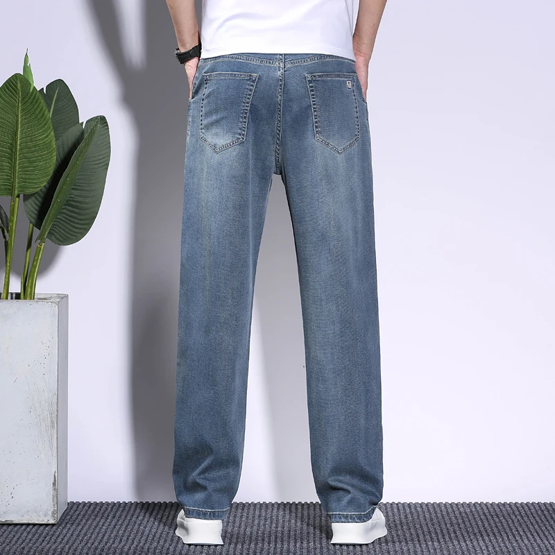 Lyocell celana jins lurus untu - Men'S Fashion With Baggy Jeans ulasan dan harga