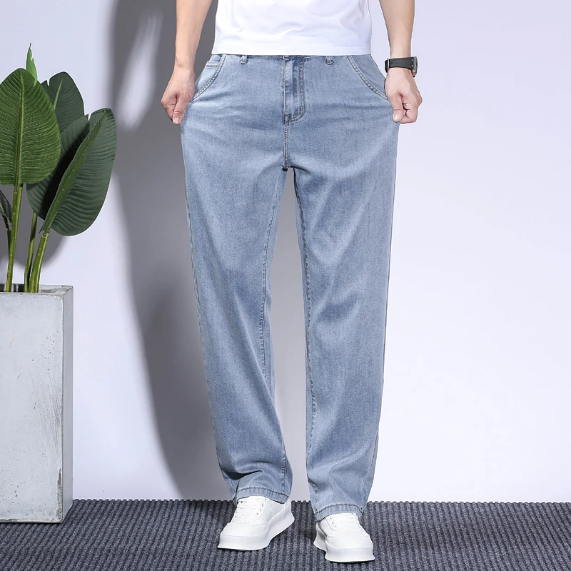 Lyocell celana jins lurus untu - Men'S Fashion With Baggy Jeans ulasan dan harga
