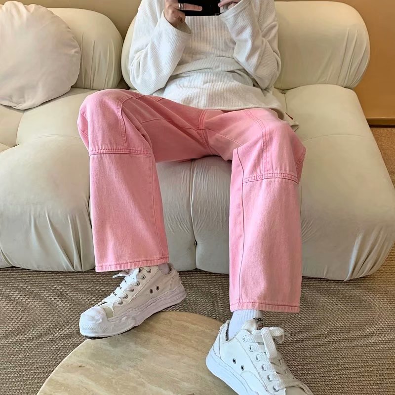 Celana Jeans Cargo Pria Pink B - Men'S Fashion With Baggy Jeans ulasan dan harga