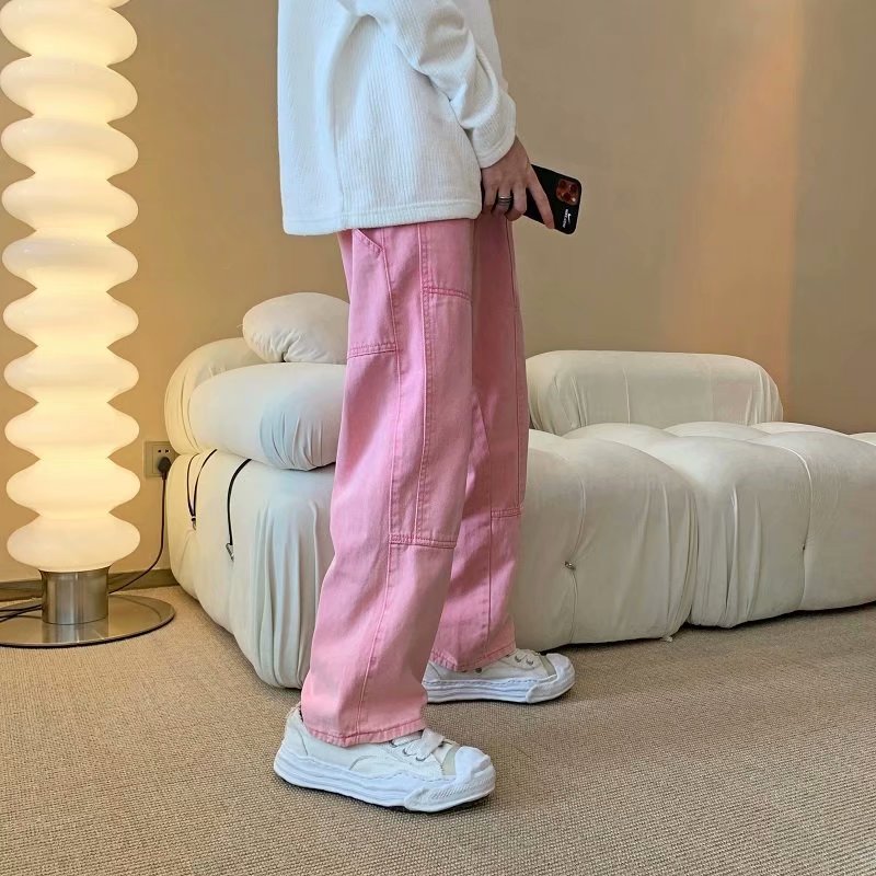 Celana Jeans Cargo Pria Pink B - Men'S Fashion With Baggy Jeans ulasan dan harga