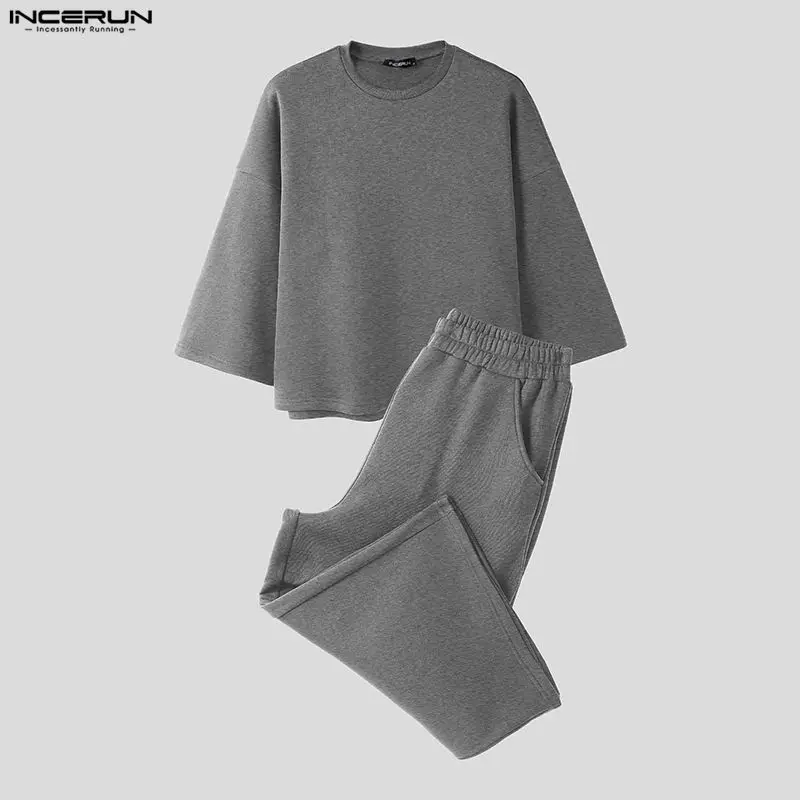 INCERUN Setelan Pria Warna Sol - Mens Fashion Suits ulasan dan harga