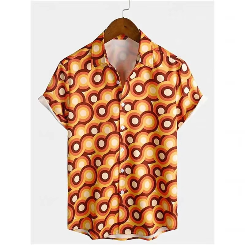 Kemeja Lengan Pendek Motif Kla - Men'S Fashion 70S ulasan dan harga
