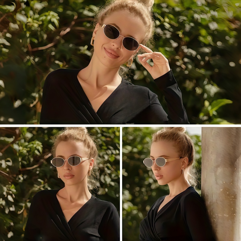 Kacamata Hitam Bingkai Bulat L - Men Fashion Photography ulasan dan harga