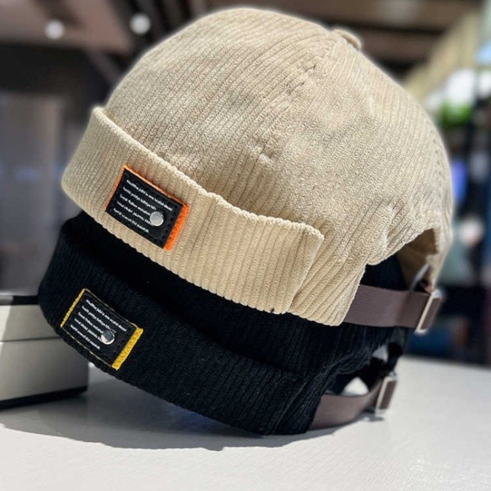 Topi Docker Kain Corduroy Gaya - Beanie Winter Hat ulasan dan harga