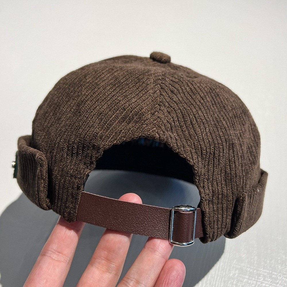 Topi Docker Kain Corduroy Gaya - Beanie Winter Hat ulasan dan harga