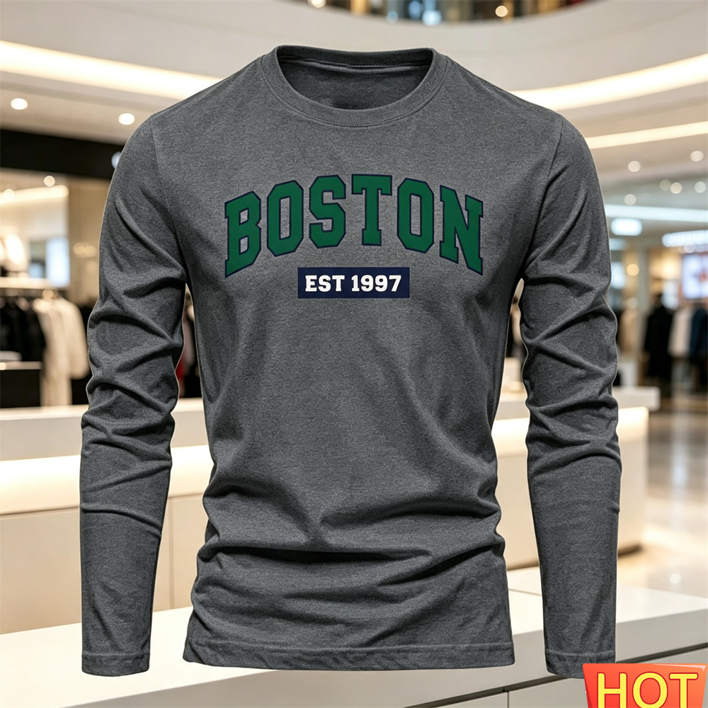 Kaos Lengan Panjang Pria Musim - Mens Fashion Wear ulasan dan harga