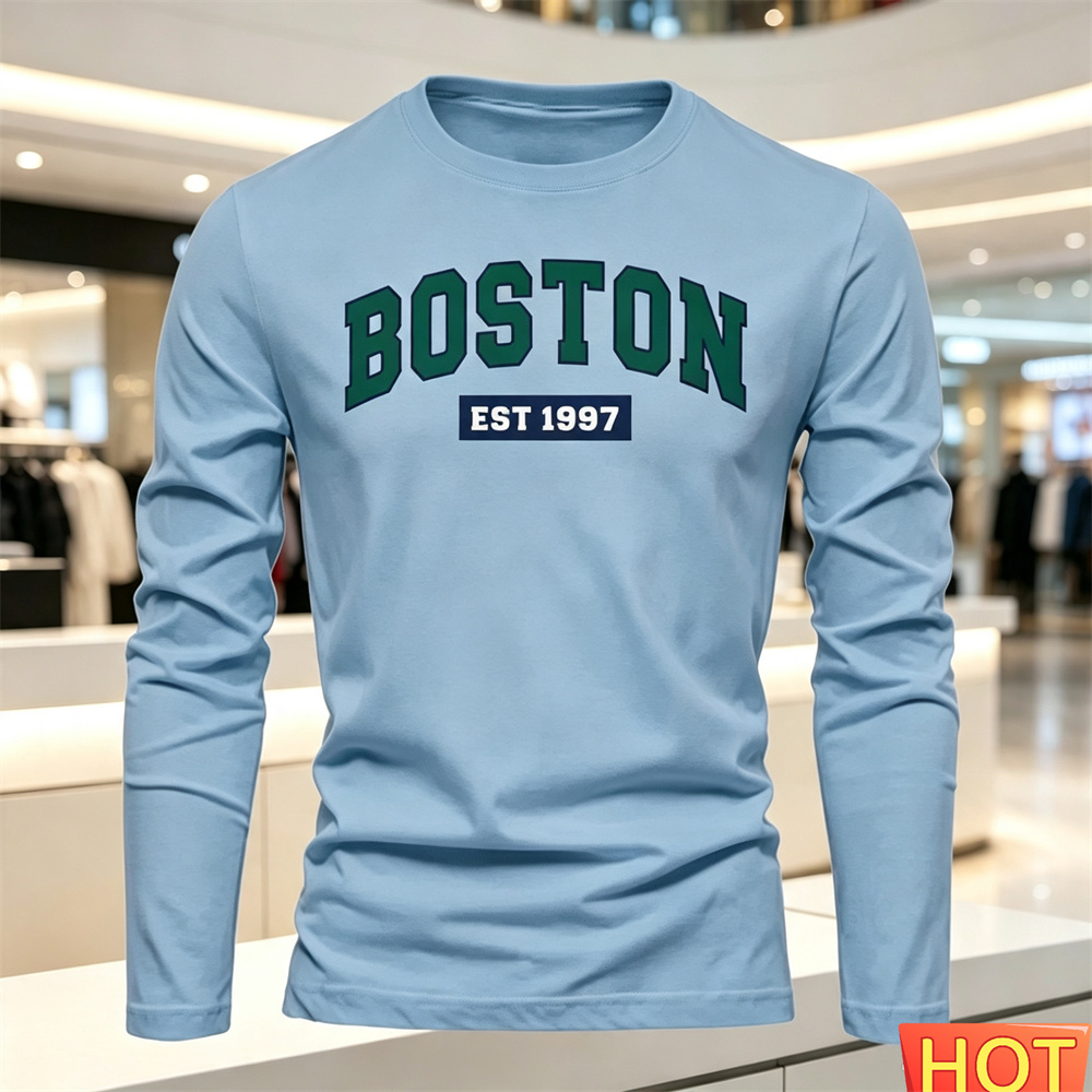 Kaos Lengan Panjang Pria Musim - Mens Fashion Wear ulasan dan harga