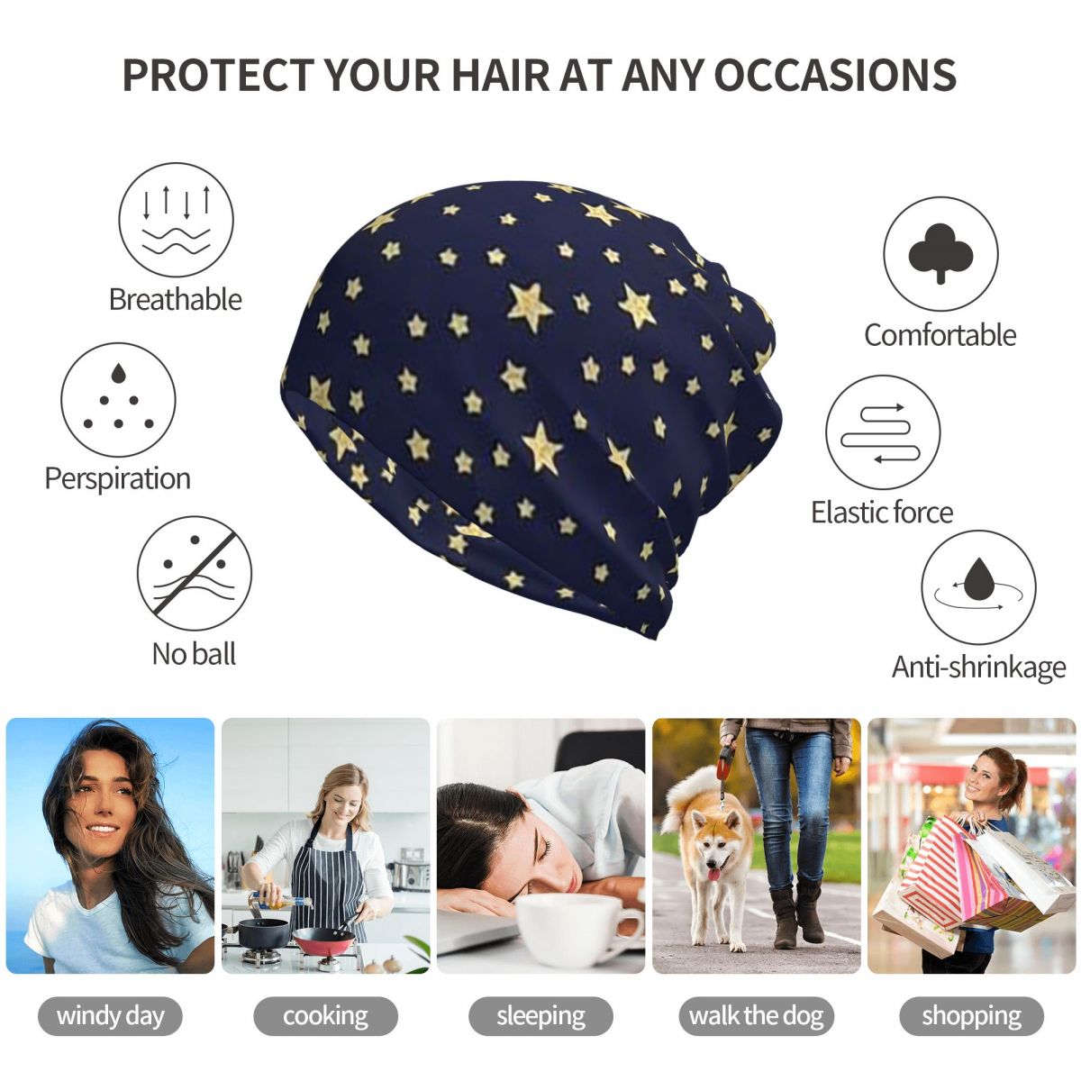 Bandana Cetak Langit Biru dan  - Beanie Winter Hat ulasan dan harga