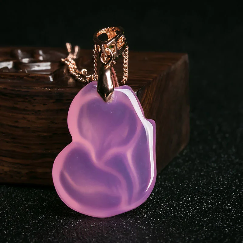 Alami Ungu Batu Akik Fox Liont - Men'S Fashion Necklaces ulasan dan harga