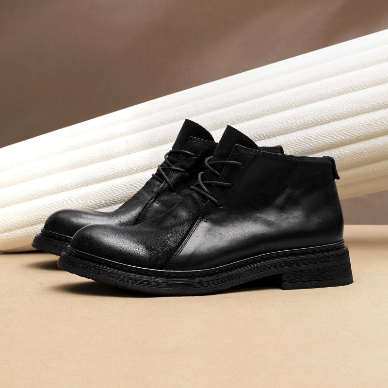 Sepatu Bot Kulit Asli Pria Vin - Men Fashion Vintage ulasan dan harga