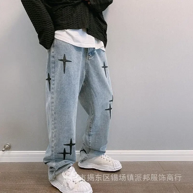 Celana kargo kaki lebar pria,  - Men'S Fashion With Baggy Jeans ulasan dan harga