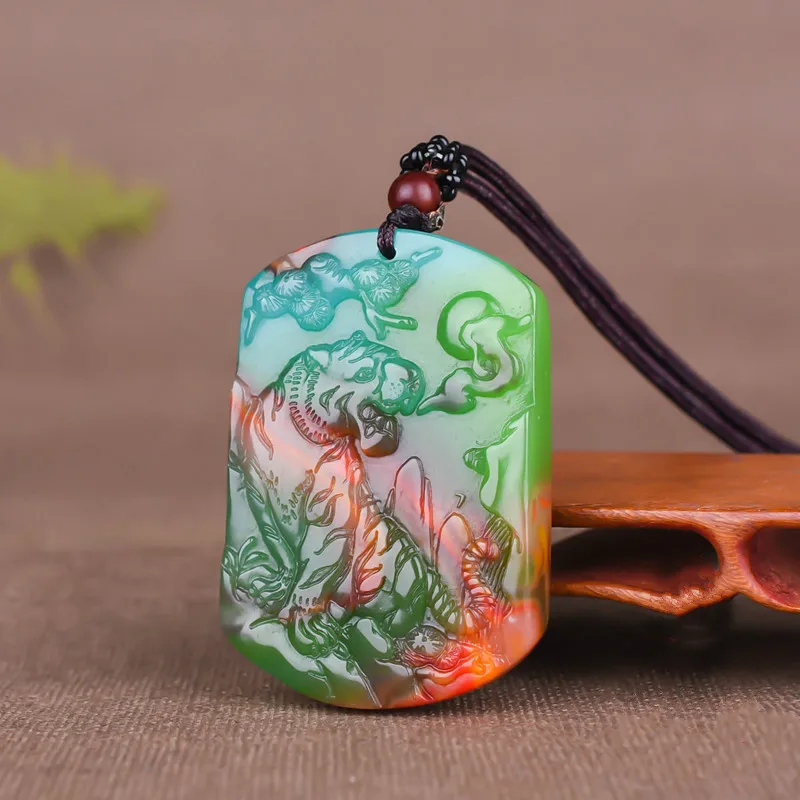 Cina Warna Alami Batu Giok Mac - Men'S Fashion Necklaces ulasan dan harga