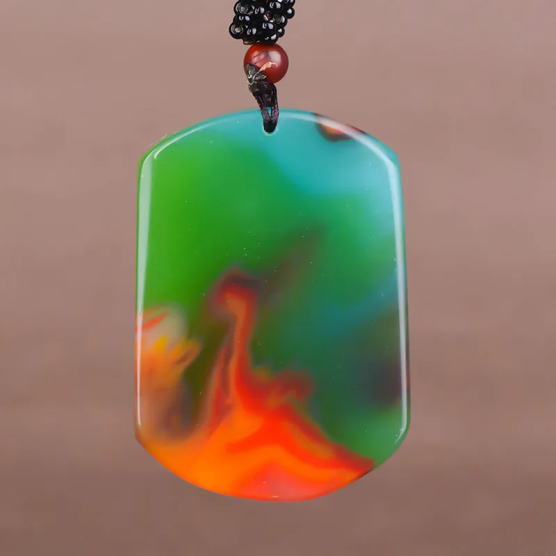 Cina Warna Alami Batu Giok Mac - Men'S Fashion Necklaces ulasan dan harga