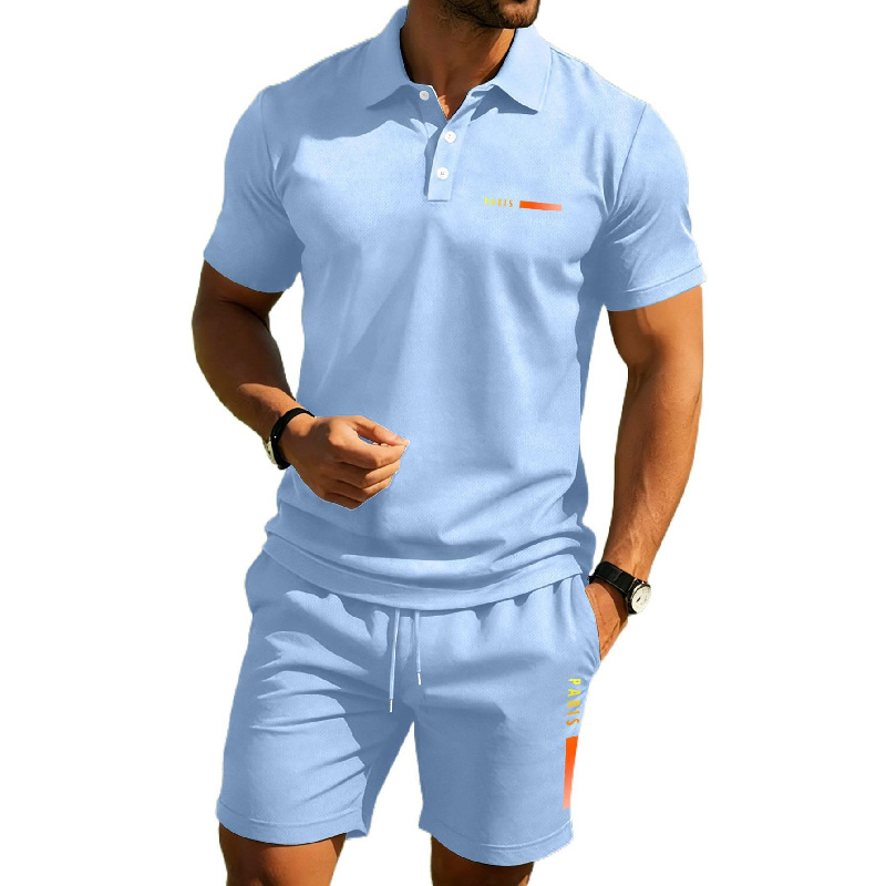 PARIS Print Kemeja polo musim  - Paris Fashion Men ulasan dan harga
