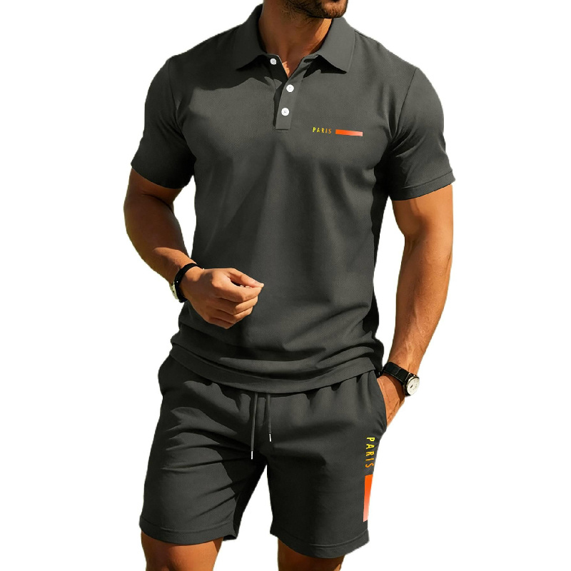 PARIS Print Kemeja polo musim  - Paris Fashion Men ulasan dan harga
