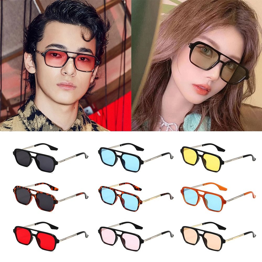 Kacamata Hitam Persegi Perlind - Men'S Fashion 70S ulasan dan harga