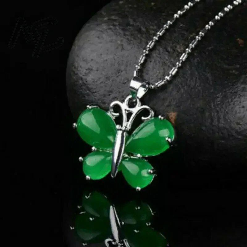 S925 Perak Hijau Giok Liontin  - Men'S Fashion Necklaces ulasan dan harga