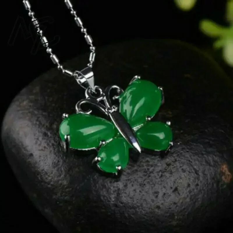 S925 Perak Hijau Giok Liontin  - Men'S Fashion Necklaces ulasan dan harga