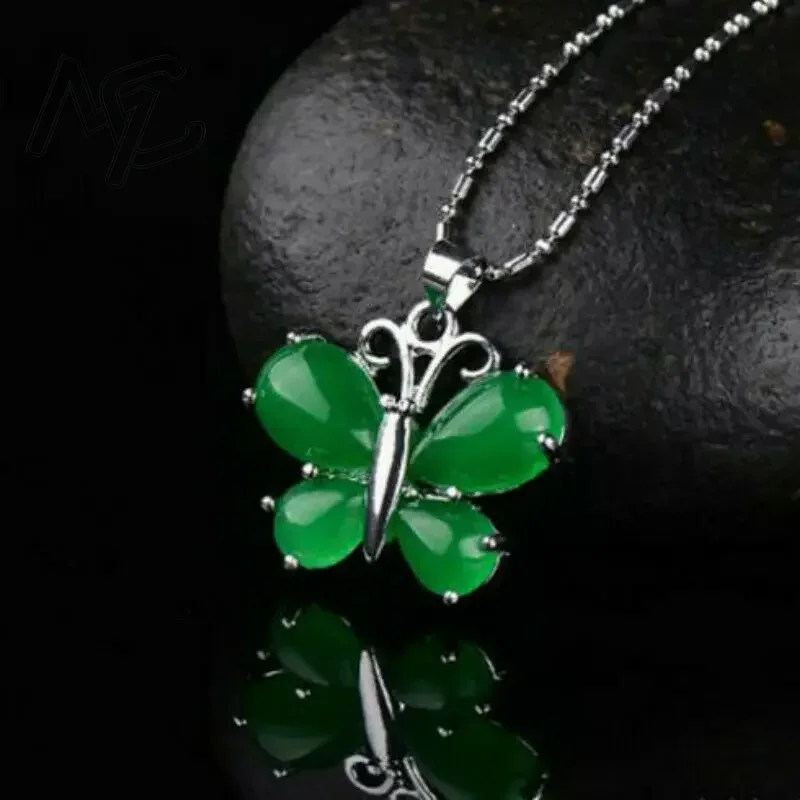 S925 Perak Hijau Giok Liontin  - Men'S Fashion Necklaces ulasan dan harga