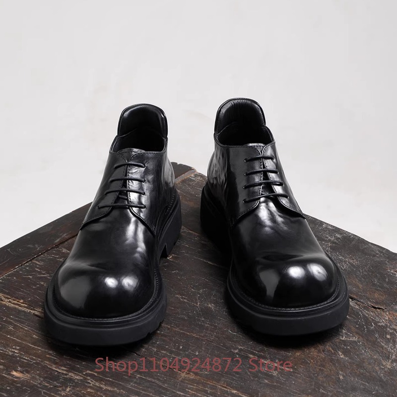 Sepatu Derby Ujung Bulat Fashi - Men'S Fashion Formal ulasan dan harga