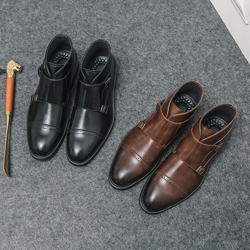 Sepatu bot kulit tinggi beruju - Mens Fashion Autumn 2025 ulasan dan harga