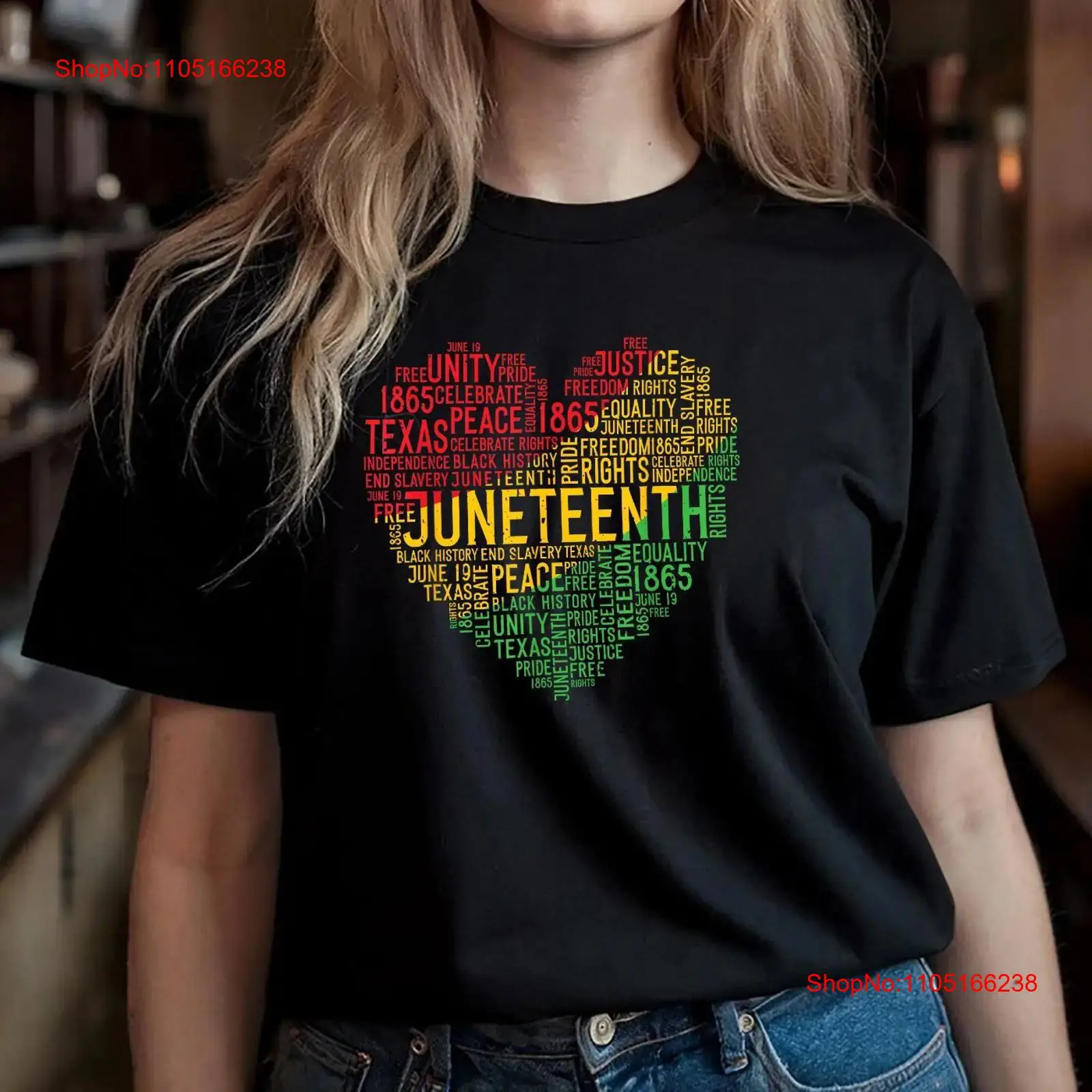 Kaos Juneteenth Heart Black Hi - Men'S Fashion History ulasan dan harga